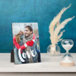 Plaque Photo Brush Typography Love<br><div class="desc">Stylisé et chic,  sac photo à fond saigné qui peut être personnalisé pour un cadeau unique.</div>