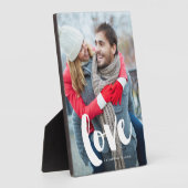 Plaque Photo Brush Typography Love (Côté)