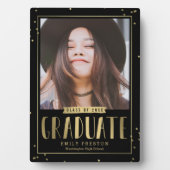 Plaque Photo Bubbly Chic Graduation Photo Cadeau de bureau Plaq (Devant)