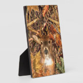 Plaque Photo Buck in Camo White Tail Deer (Côté)
