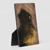 Plaque Photo Buffalo de bison de bois (Côté)