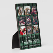 Plaque Photo Buffle noir et vert plaqué personnalisé 9 photo (Côté)