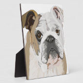 Plaque Photo Bulldog anglais (Côté)