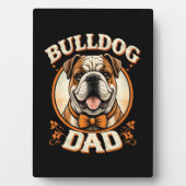 Plaque Photo Bulldog Dad – Cute Vintage Bulldog Father’s Day (Devant)