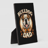 Plaque Photo Bulldog Dad – Cute Vintage Bulldog Father’s Day (Côté)