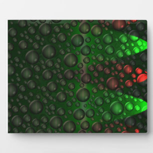 Plaque Photo Bulles montantes (Vert&Rouge)