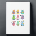 Plaque Photo Bunny Reading Books Easter Day Librarian Teacher B<br><div class="desc">Bunny Reading Books Easter Day Librarian Teacher Book T-Shirt</div>