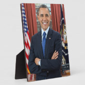 Plaque Photo Bureau ovale officiel Portrait Président Obama (Côté)