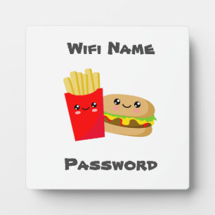 Plaque Photo Burger Wifi et baies