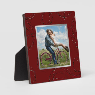 Plaque Photo Burgundy foncée photo à cadre large rouge