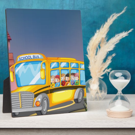 Plaque Photo Bus scolaire (Côté)