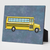 Plaque Photo Bus scolaire super-jaune (Côté)