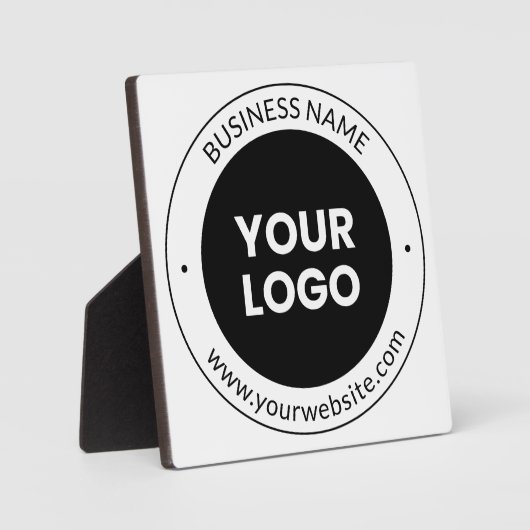 Plaque Photo Business Name & Website ou Slogan, Merci Etc. (Recto)