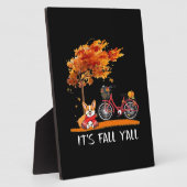 Plaque Photo C’est automne Y’all Cardigan Dog Conception automn (Côté)