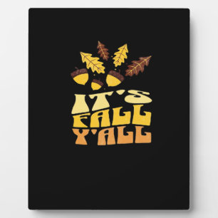 Plaque Photo C’est automne Y’all Feuille Classic Vintage