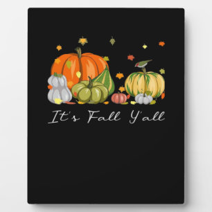 Plaque Photo C’est automne Y’all Halloween Citrouille L’automne