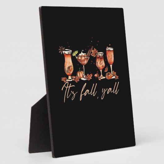 Plaque Photo C’est l’automne Y’all Drôle Citrouille Spice Fall (Côté)