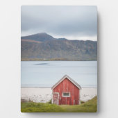 Plaque Photo Cabine rouge Ramberg Lofoten (Devant)