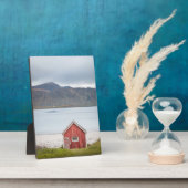 Plaque Photo Cabine rouge Ramberg Lofoten (Côté)