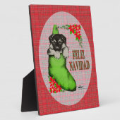 Plaque Photo Cachorrito Feliz Navidad (Côté)