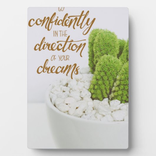 Plaque Photo Cactus Go Confidentiellement (Devant)