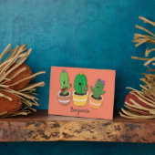 Plaque Photo Cactus trio chantante mignonne dessin animé (Côté)