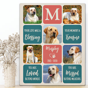 Plaque Photo Cadeau à la mémoire du chien Perte d'animal famili
