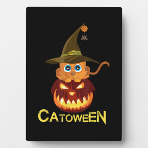 Plaque Photo cadeau amoureux de les chats de Halloween pour hom