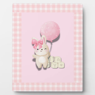Plaque Photo Cadeau Baby shower mignon - Pastel Girly Salle pou