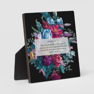 Plaque Photo Cadeau chrétien floral moderne coloré