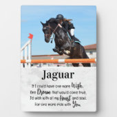 Plaque Photo Cadeau commémoratif à cheval (Devant)