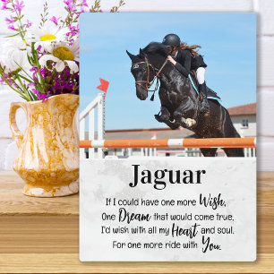 Plaque Photo Cadeau commémoratif à cheval