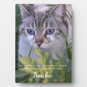 Plaque Photo Cadeau commémoratif de chat - Souvenir de perte d' (Devant)