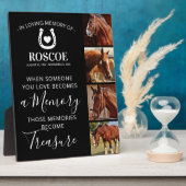 Plaque Photo Cadeau commémoratif de cheval - Équidé (Côté)