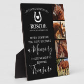 Plaque Photo Cadeau commémoratif de cheval - équine (Côté)