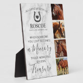 Plaque Photo Cadeau commémoratif de cheval - Photo équine (Côté)