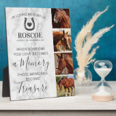 Plaque Photo Cadeau commémoratif de cheval - Photo équine (Côté)