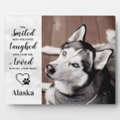 Plaque Photo Cadeau commémoratif de chien de perte d'animal de  (Devant)