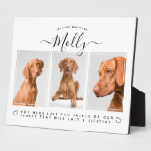 Plaque Photo Cadeau commémoratif de chien - Perte d'animal de c (Côté)