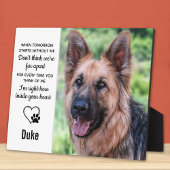 Plaque Photo Cadeau commémoratif de chien - Perte d'animal de c