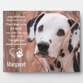 Plaque Photo Cadeau commémoratif de chien - Perte d'animal de c (Devant)