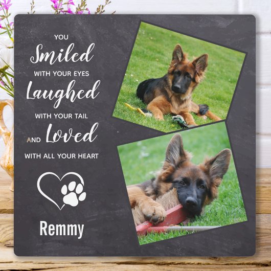 Plaque Photo Cadeau commémoratif de chien Perte personnalisée d