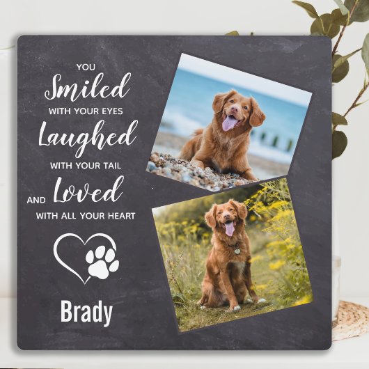 Plaque Photo Cadeau commémoratif de chien - Sympathy Chien Pert