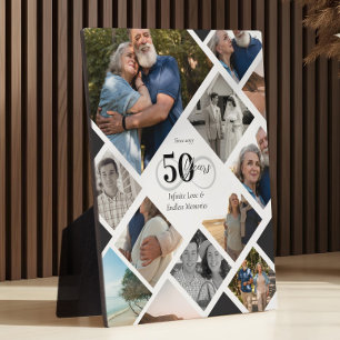 Plaque Photo Cadeau commémoratif de collage photo pour 50 ans d