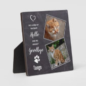 Plaque Photo Cadeau commémoratif pour animaux domestiques Bonjo (Recto)