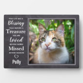 Plaque Photo Cadeau commémoratif pour chat - Cadeau de sympathi (Devant)