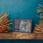 Plaque Photo Cadeau commémoratif pour chat - Cadeau de sympathi (Côté)