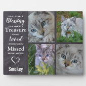 Plaque Photo Cadeau Commémoratif pour Chat de Compagnie - Objet (Devant)