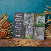 Plaque Photo Cadeau Commémoratif pour Chat de Compagnie - Objet (Côté)