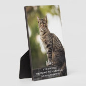 Plaque Photo Cadeau commémoratif pour chat - Souvenir de perte  (Côté)